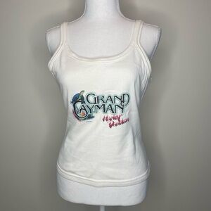 Harley Davidson. Grand Cayman Women's White Tank Top. XL Y2K